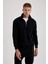 Comfort Regular Fit Rahat Kalıp Fermuarlı Dik Yaka Basic Düz Sweatshirt X7405AZ23AU 8