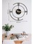 Roma Rakamlı Dekoratif Siyah Metal Duvar Saati 60X60CM [2341-60x60] 1