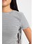 Kadın Siyah Slim Fit Dar Kesim Bisiklet Yaka Çizgili %100 Pamuk Atlet B0645AXNS 6