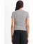 Kadın Siyah Slim Fit Dar Kesim Bisiklet Yaka Çizgili %100 Pamuk Atlet B0645AXNS 7