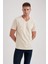 Slim Fit Dar Kesim V Yaka Pamuklu Kısa Kollu Tişört 5