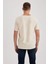 Slim Fit Dar Kesim V Yaka Pamuklu Kısa Kollu Tişört 7