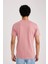 Erkek Pembe Regular Fit Düz Kesim Bisiklet Yaka %100 Pamuk Kısa Kollu Tişört B0653AXNS 6