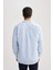 Relax Fit Polo Yaka Çizgili Uzun Kollu Poplin Uzun Kollu Gömlek A9440AX23AU 10