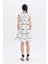 x Lug Von Siga Bodycon V Yaka Desenli Brode Kolsız Mini Elbise B2343AX24SM 9