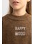 Kız Çocuk Loose Fit Yarım Balıkçı Yaka Triko Kazak B3996A823AU 9