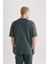 Comfort Regular Fit Rahat Kalıp Bisiklet Yaka Baskılı Kısa Kollu Ağır Kumaş Tişört B4221AX24SP 9