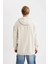 Comfort Regular Fit Rahat Kalıp Kapüşonlu Kanguru Cepli Basic Düz Sweatshirt B4446AX24SP 10