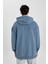 Comfort Regular Fit Rahat Kalıp Kapüşonlu Kanguru Cepli Basic Düz Sweatshirt B4446AX24SP 8