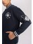 Fit Oversize Geniş KAlıp Kolej Yaka Baskılı Çıtçıt Kapamalı Cepli Bomber Hırka B3887AX24SP 7