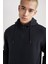 Regular Fit Kapüşonlu İçi Yumuşak Tüylü Cepli Basic Düz Fermuarlı Sweatshirt X8331AZ24SP 8