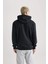 Regular Fit Kapüşonlu İçi Yumuşak Tüylü Cepli Basic Düz Fermuarlı Sweatshirt X8331AZ24SP 9