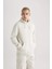 Regular Fit Kapüşonlu İçi Yumuşak Tüylü Cepli Basic Düz Fermuarlı Sweatshirt X8331AZ24SP 8