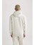 Regular Fit Kapüşonlu İçi Yumuşak Tüylü Cepli Basic Düz Fermuarlı Sweatshirt X8331AZ24SP 10
