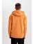 Comfort Regular Fit Rahat Kalıp Kapüşonlu Çıtçıt Kapamalı Baskılı Sweatshirt B4766AX24SP 9