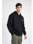 Oversize Geniş Kalıp Yarım Fermuarlı Kapüşonlu Sırt Baskılı Sweatshirt B4804AX24SP 8