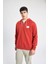 Oversize Geniş Kalıp Kapüşonlu Sırt Baskılı Sweatshirt B4803AX24SP 8