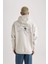 Oversize Geniş Kalıp Sırt Baskılı Kapüşonlu Kanguru Cepli Sweatshirt B4751AX24SP 8