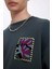 Comfort Regular Fit Rahat Kalıp Bisiklet Yaka Baskılı Sweatshirt B4754AX24SP 9