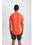 Fit Slim Fit Dar Kesim Yaka Baskılı Sporcu Kısa Kollu Tişört V2887AZ24SP 6