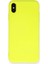 iPhone x Kılıf Nano Içi Kadife Silikon - Sarı - CPT109840-1905 1
