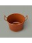 Prizma Terracota Kulplu Galvaniz Saksı - Kiremit - 11X18X18 cm 4