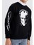 Erkek Çocuk Siyah Bisiklet Yaka Atatürk Baskılı Sweatshirt B3746A823WN 8