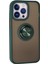 iPhone 15 Pro Kılıf Montreal Yüzüklü Silikon Kapak - Yeşil - CPT102626-3493 3