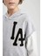Erkek Çocuk Oversize Geniş Kalıp Nakışlı Kapüşonlu Sweatshirt B6138A824SP 8