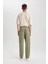 Gabardin Pantolon Baggy Fit Düz Paça Cepli B3664AX23AU 8