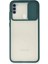 Samsung Galaxy A11 Kılıf Palm Buzlu Kamera Sürgülü Silikon - Yeşil - CPT109366-7855 1