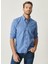 Erkek K.MAVI Düğmeli Yaka Tailored Slim Fit Oxford Gömlek 4