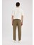 %100 Pamuk Yazlık Jogger Pantolon Regular Fit Normal Kesim Keten Görünümlü Düz Paça Cepli B4138AX24SP 8