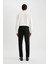 Twill Yazlık Kumaş Pantolon Tapered Fit Normal Kesim Cepli Basic Düz Keten Karışımlı Duble Paça B6585AX24SP 6
