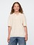 Erkek Çocuk Krem Relaxed Sweatshirt Polo T-Shirt 1