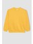 Erkek Çocuk Sarı Regular Fit Düz Kesim Basic Düz Kapüşonlu Sweatshirt B7772A8NS 7