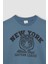 Erkek Çocuk Mavi Regular Fit Düz Kesim Basic Düz Kapüşonlu Sweatshirt B7822A8NS 8