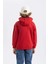 Erkek Çocuk Bordo Regular Fit Düz Kesim Basic Düz Kapüşonlu Sweatshirt B7821A8NS 6