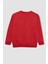 Erkek Çocuk Bordo Regular Fit Düz Kesim Basic Düz Kapüşonlu Sweatshirt B7822A8NS 9
