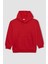 Erkek Çocuk Bordo Regular Fit Düz Kesim Basic Düz Kapüşonlu Sweatshirt B7773A8NS 7
