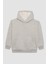 Erkek Çocuk Gri Regular Fit Düz Kesim Basic Düz Kapüşonlu Sweatshirt B7773A8NS 6