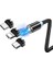 Ally 1m Magnetic-Miknatisli USB Sarj Kablosu 3 BASLIK(IPHONE+TYPE-C+MICRO-(1903) - CPT105827-5764 1