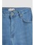 Erkek Mavi Sergio-Regular Fit Düz Kesim Boru Paça Basic Düz Pamuklu Kot Pantolon B8550AXNS 9