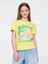 Kız Çocuk Sarı Grafik Baskılı T-Shirt 1