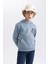 Erkek Çocuk Baskılı Kapüşonlu Kalın Sweatshirt B6313A823CW 8