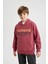 Erkek Çocuk Baskılı Kapüşonlu Kalın Sweatshirt B6312A823CW 8