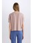 Regular Fit V Yaka Casual Kısa Kollu Pijama Üstü-Fall in Love B6181AX24SP 6