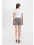 Yüksek Bel Mini Jean Şort Etek C0695AX24SM 8