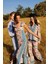 x Lug Von Siga Poplin Pantolon Wide Leg Geniş Paça Desenli Normal Bel C1133AX24SM 2