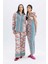 x Lug Von Siga Poplin Pantolon Wide Leg Geniş Paça Desenli Normal Bel C1133AX24SM 3